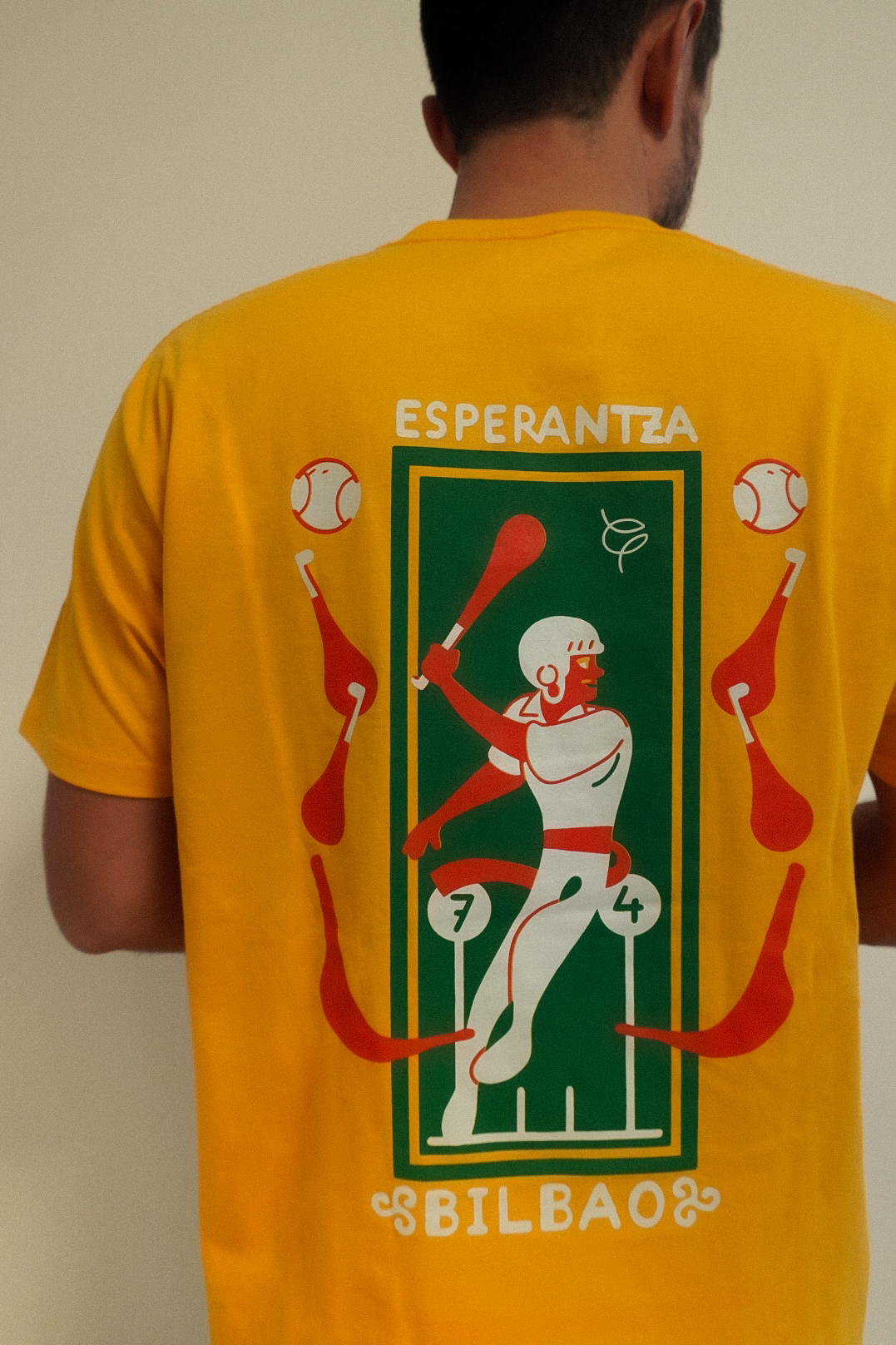 Camiseta Esperanza Eskupilota Mostaza